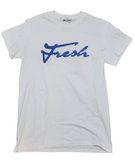 Fresh Logo Tee White/Royal Blue S